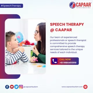 Speech Therapy | Best Speech Therapy in Hulimavu, Bangalore | CAPAAR