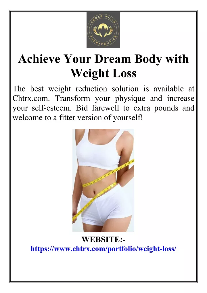 achieve your dream body with weight loss the best