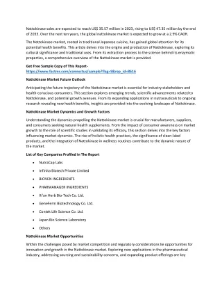 nattokinase sales are expected to reach