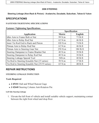 2000 Chevrolet Tahoe Service Repair Manual