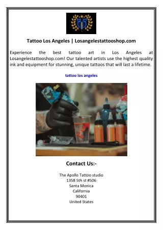 Tattoo Los Angeles Losangelestattooshop.com