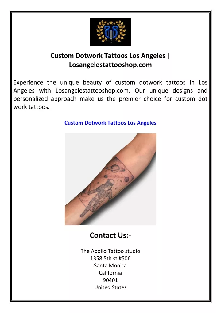 custom dotwork tattoos los angeles
