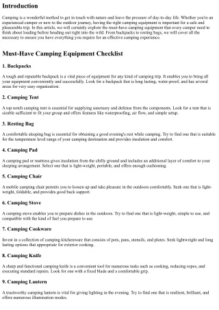 Guidelines You Should Following When Buying camping in Asia