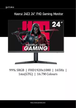 Koorui 24E3 24" FHD Gaming Monitor - Gotraka