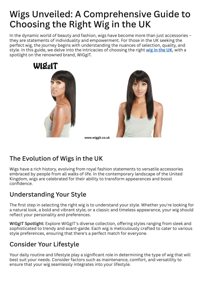 wigs unveiled a comprehensive guide to choosing