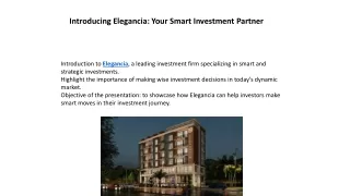 Smart Moves Investing Wisely with Elegancia