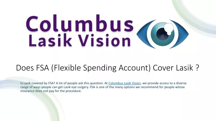 does fsa flexible spending account cover lasik