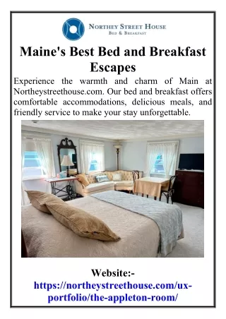 Maine's Best Bed and Breakfast Escapes