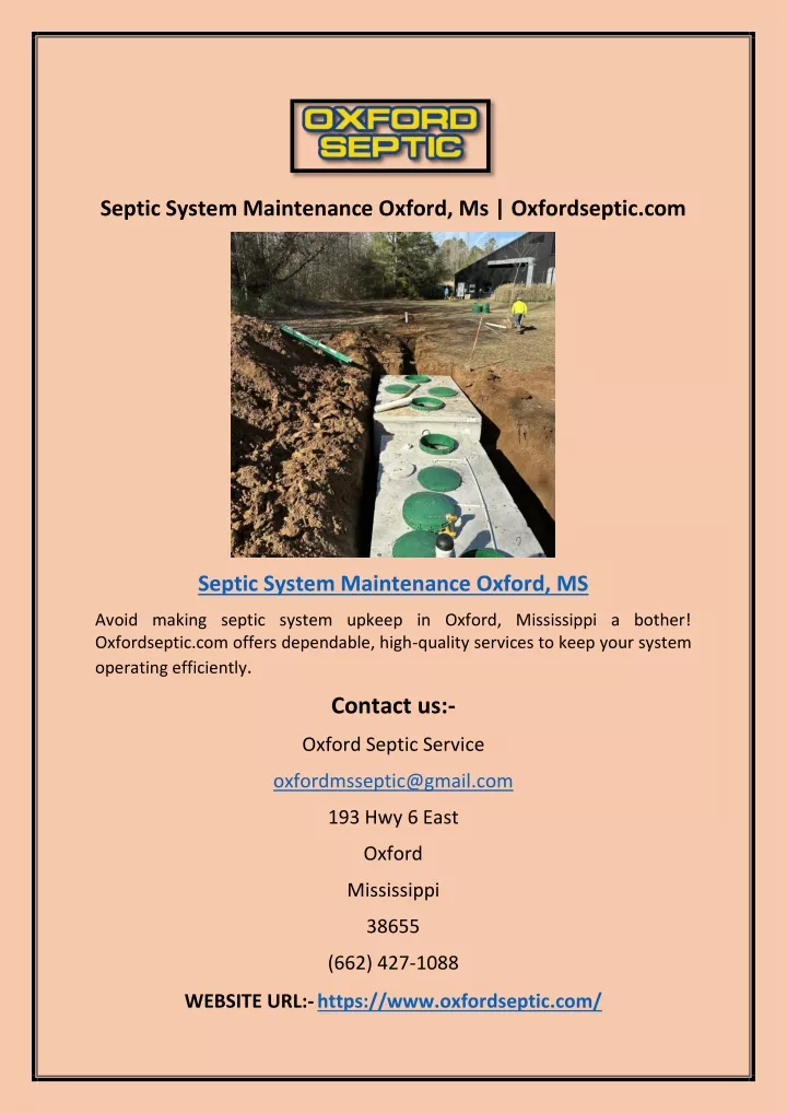 septic system maintenance oxford ms oxfordseptic