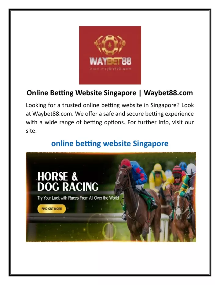 online betting website singapore waybet88 com