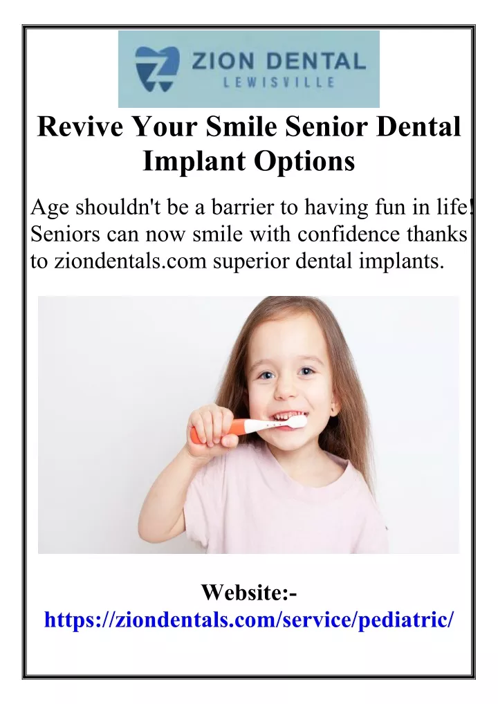 revive your smile senior dental implant options