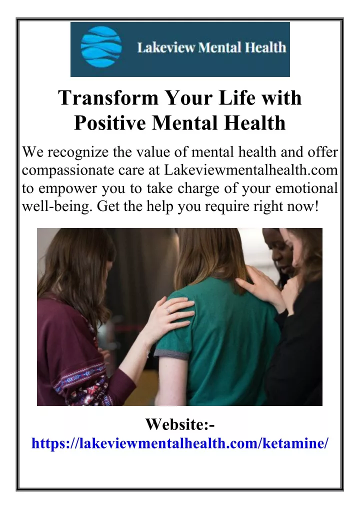 transform your life with positive mental health