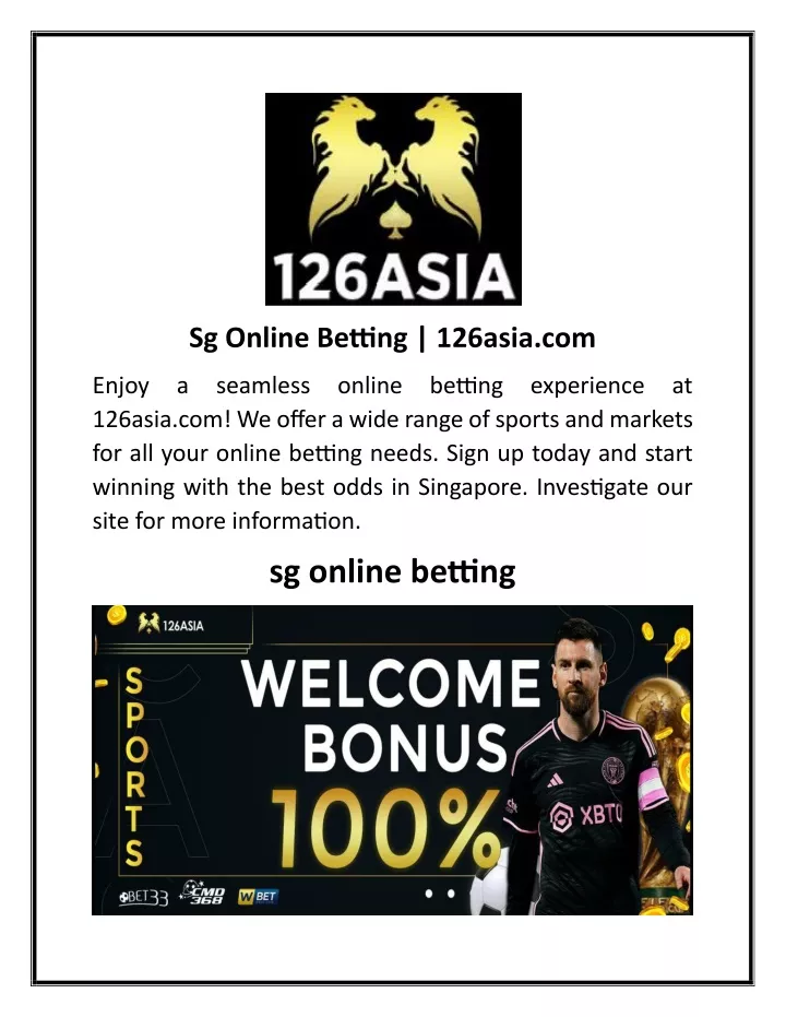 sg online betting 126asia com