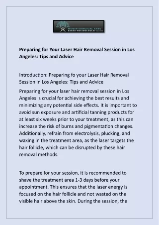 Preparing for Your Laser Hair Removal Session in Los Angeles