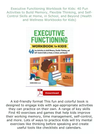 (❤️pdf)full✔download Executive Functioning Workbook for Kids: 40 Fun Activities to Build Memory, Flexible Thin