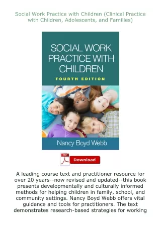 download⚡[EBOOK]❤ Social Work Practice with Children (Clinical Practice with Children, Adolescents, and Famili