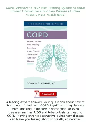 book❤[READ]✔ COPD: Answers to Your Most Pressing Questions about Chronic Obstructive Pulmonary Disease (A John