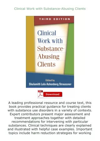 Pdf⚡(read✔online) Clinical Work with Substance-Abusing Clients