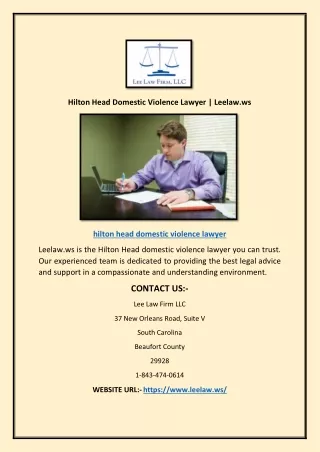 Hilton Head Domestic Violence Lawyer | Leelaw.ws