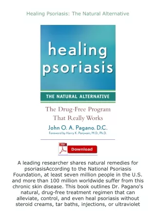 Ebook❤(download)⚡ Healing Psoriasis: The Natural Alternative