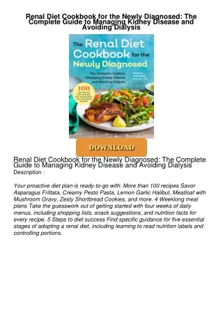 $PDF$/READ Renal Diet Cookbook for the Newly Diagnosed: The Complete Guide to Managing