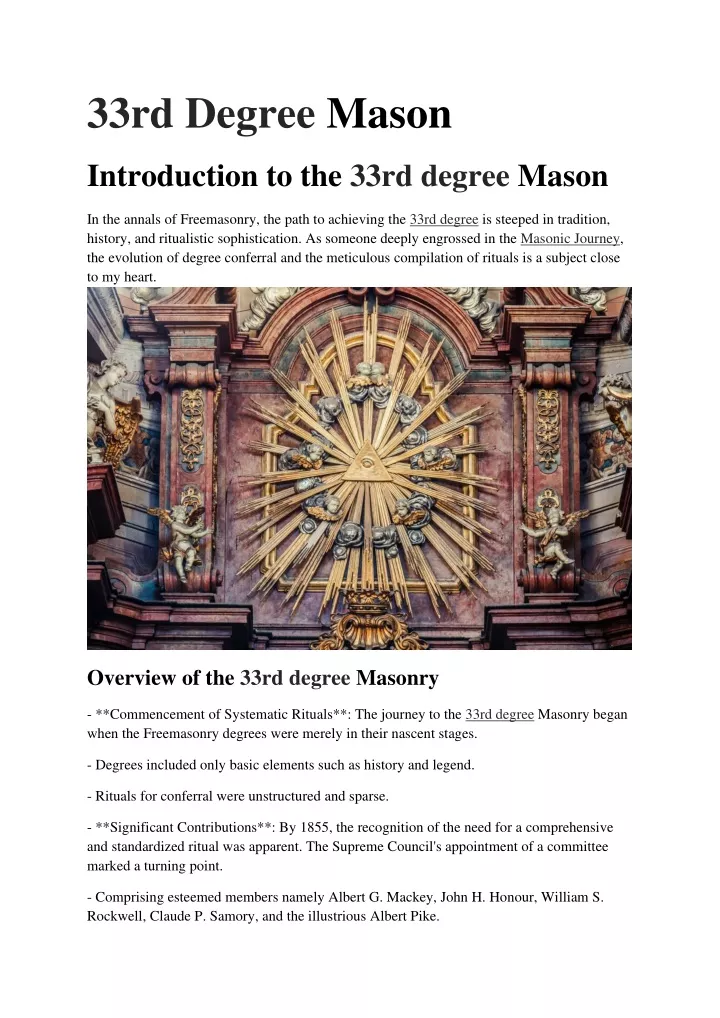 33rd degree mason