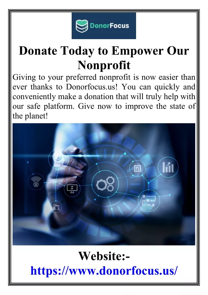 donate today to empower our nonprofit giving