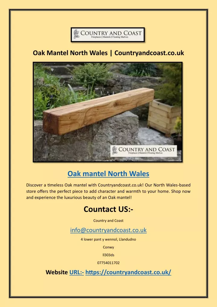 oak mantel north wales countryandcoast co uk