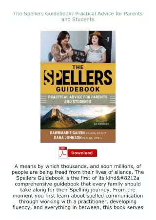download⚡️ free (✔️pdf✔️) The Spellers Guidebook: Practical Advice for Parents and Students