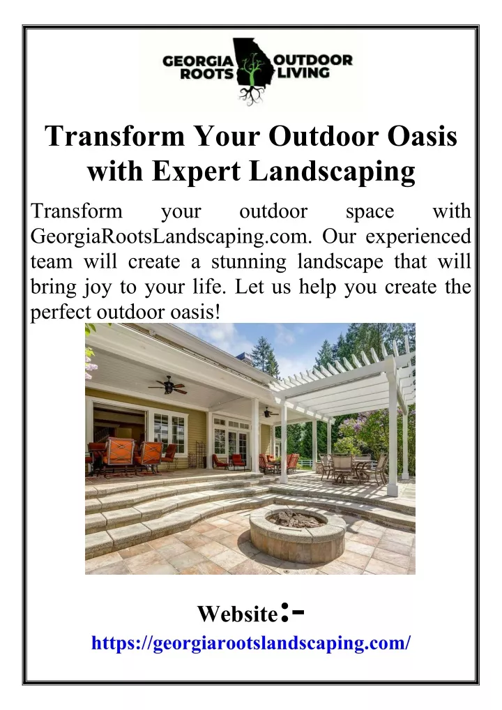 transform your outdoor oasis with expert