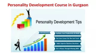 Personality Development Course in Gurgaon