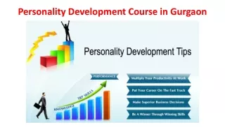 personality development course in gurgaon