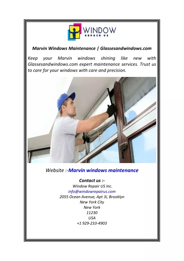 marvin windows maintenance glassesandwindows com