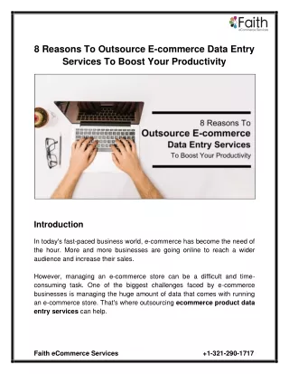 8 reasons to outsource e commerce data entry