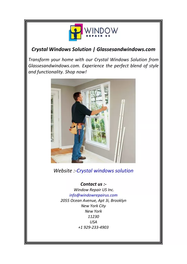 crystal windows solution glassesandwindows com