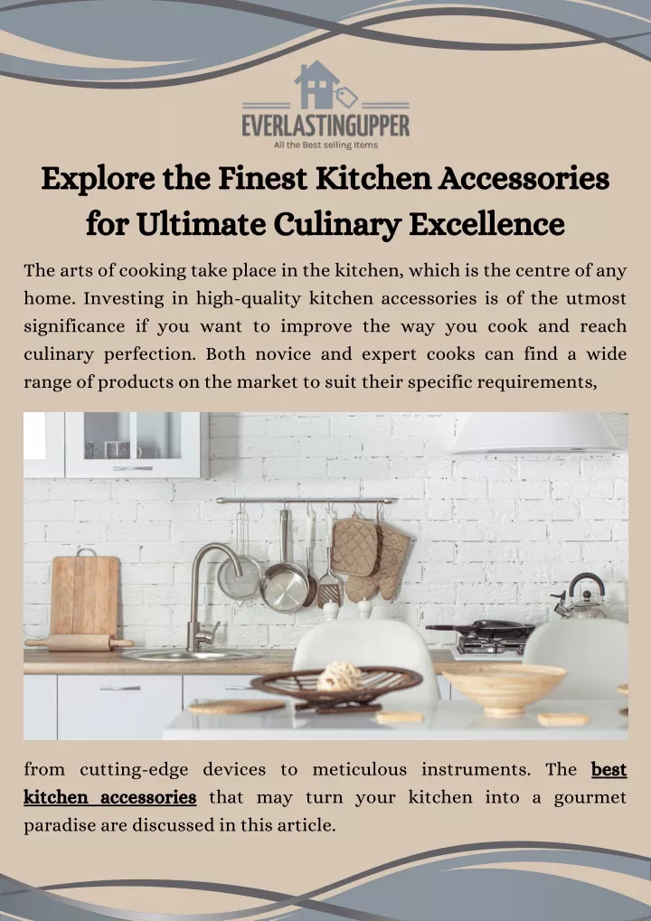 explore the finest kitchen accessories