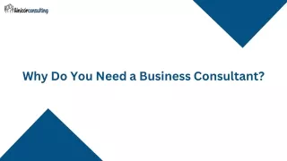 Why Do You Need a Business Consultant