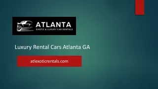 ATL Exotic Rental - Luxury Rental Cars Atlanta GA