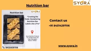 nutrition bar