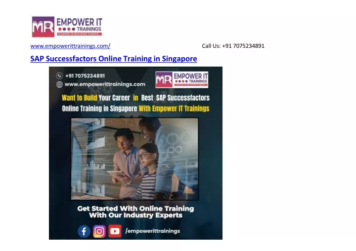 sap successfactors online training in singapore