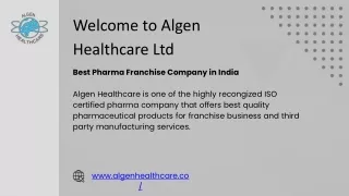 Top 10 Pharma Franchise Companies-Algen Healthcare