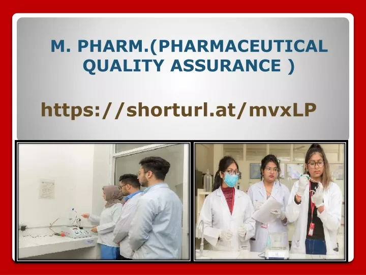 m pharm pharmaceutical quality assurance