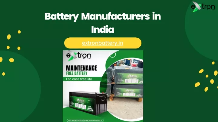battery manufacturers in india