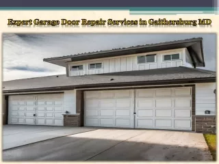 Expert Garage Door Repair Services in Gaithersburg MD