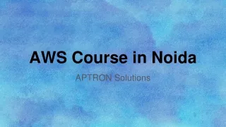 AWS Course in Noida