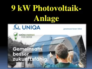 9 kW Photovoltaik-Anlage