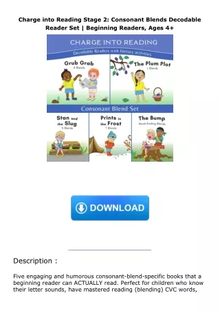 PDF_⚡ Charge into Reading Stage 2: Consonant Blends Decodable Reader Set | Beginning Readers, Ages 4+