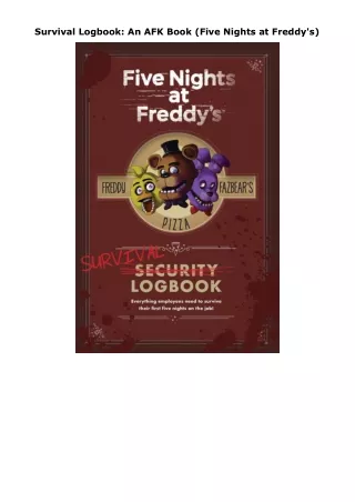 get⚡[PDF]❤ Survival Logbook: An AFK Book (Five Nights at Freddy's)