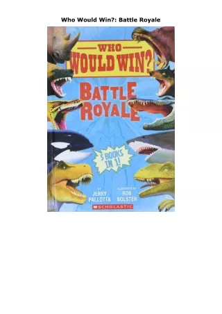 Read⚡ebook✔[PDF]  Who Would Win?: Battle Royale