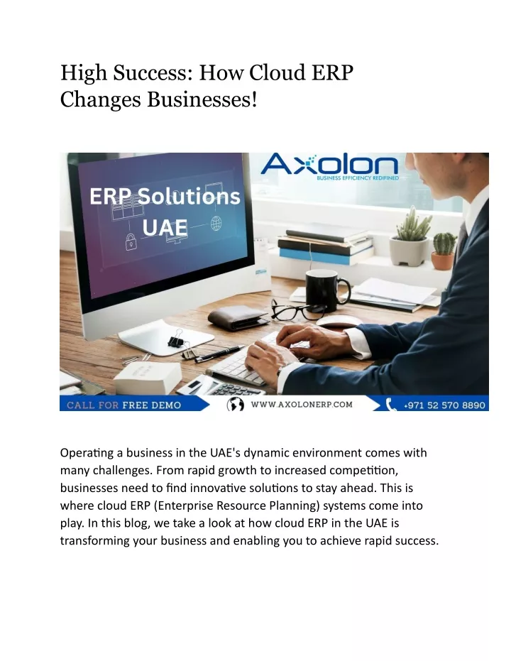 high success how cloud erp changes businesses